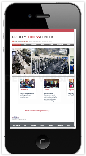 Gridley Fitness Mobile Demo