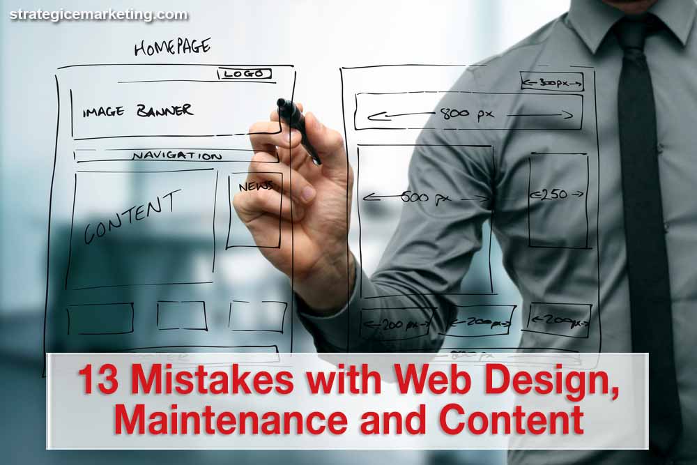 13 Mistakes with Web Design, Maintenance and Content